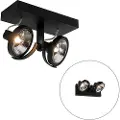 QAZQA Moderne spotlight sort 2-lys - Master 111