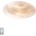 Shada Taklampe hvit inkl. LED og dimmer med fjernkontroll - Mane
