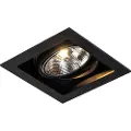 QAZQA Moderne innfelt spotlight svart 18 cm justerbar - Artemis 111