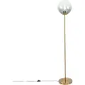 QAZQA Art Deco gulvlampe messing med grønt glass - Pallon