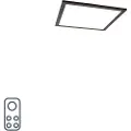 QAZQA Taklampe sort 40 cm inkl. LED med fjernkontroll - Liv