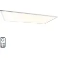 QAZQA Taklampe i stål 120 cm inkl. LED med fjernkontroll - Liv