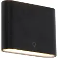 QAZQA Moderne vegglampe utendørs sort 11,5 cm inkl. LED IP65 - Batt