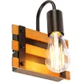 QAZQA Industriell vegglampe sort med tre - Paleta Mai