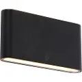 QAZQA Moderne utendørs vegglampe sort 17,5 cm inkl. LED IP65 - Batt