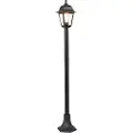QAZQA Klassisk lykt svart 122 cm IP44 - Capital