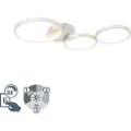 QAZQA Design taklampe stål inkl. LED 3-trinns dimmbar 3-lys - Pande