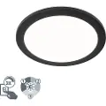 QAZQA Taklampe svart 30 cm inkl. LED 3-trinns dimmbar IP44 - Steve