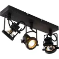 QAZQA Industriell spotlight sort 3-lys - Suplux