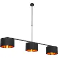 QAZQA Moderne pendellampe svart med gull 125 cm 3-lys - VT 3