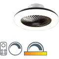 QAZQA Takvifte svart 55,5 cm inkl. LED dimbar med fjernkontroll - Clima