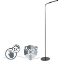 QAZQA Design gulvlampe sort inkl. LED med berøringsdimmer - Palka