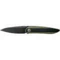 We Knife Black Void Opus foldekniv, bronze ti with black G10 inlay
