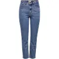 ONLY Emily Life High Waist Straight Raw Crop Ankle Mae06 Jeans
