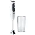 Braun Multiquick 3 Vario MQ 3100 WH Smoothie+ - Håndmikser - 750 W - hvit/grå