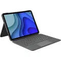 Logitech Folio Touch - Tastatur og folioveske - med styrepute - bakbelysning - Apple Smart connector - QWERTY - Pan Nordic - grafitt - for Apple 11-inch iPad Pro (1. generasjon, 2. generasjon)