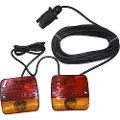 HP Autozubehör Anhænger-belysningssæt 7-polet Blinklys, Bremselys, Positionslys bagved 12 V Sort inkl. lygteholder , inkl. magnetholder
