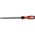 Bahco 1-170-10-2-2, Fil, Trekant-fil, 2. kutt, Sort, Rød, 25 cm, 282 g