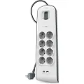 Belkin Bsv804vf2m Surge Strip Protection Socket 8 Slots 2 Usb Skjøteledning