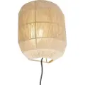 QAZQA Oriental vegglampe sort med jutesnor - Riki
