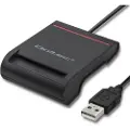 Qoltec 50642 - SMART-kortleser - USB 2.0 - svart