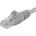 PremiumCord - Koblingskabel - RJ-45 (hann) til RJ-45 (hann) - 10 cm - UTP - CAT 6 - uten hindringer - grå