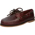 Timberland for man. TB0250772141 Brown classic boat shoes (50 W), Leather, Flat, None, Casual