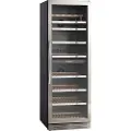 Scandomestic SV 124 X - Vinkjøleskap - 2 soner - bredde: 59,5 cm - dybde: 67,7 cm - høyde: 176,4 cm - 416 liter - Rustfit stål/svart - Opptil 126 flasker