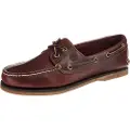Timberland for man. TB0250772141 Brown classic boat shoes (40 W), Leather, Flat, None, Casual