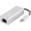 Deltaco USB-C nettverksadapter, sølv
