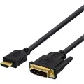 Deltaco HDMI-116D - Adapterkabel - HDMI hann til DVI hann - 7 m - svart - 1080p-støtte
