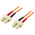 Deltaco - Nettverkskabel - SC flermodus (hann) til SC flermodus (hann) - 0.5 m - fiberoptisk - 62,5 / 125 mikroner - OM1