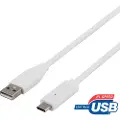 Deltaco - USB-kabel - USB (hann) til 24 pin USB-C (hann) - USB 2.0 - 50 cm - hvit