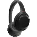 Sony WH-1000XM4 - Hodetelefoner med mikrofon - full størrelse - Bluetooth - trådløs, kablet - NFC - aktiv støydemping - 3,5 mm jakk - svart