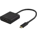 Deltaco USBC-HDMI8 - Ekstern videoadapter - USB-C - HDMI - sort