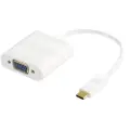 Deltaco USBC-VGA1 - Ekstern videoadapter - USB-C - VGA - hvit