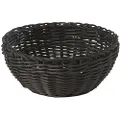 Aps Brødkurv Ø20x8 cm Rund Kraftig flet PP Sort,stk