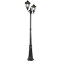 QAZQA Svart utendørslykt 220 cm 2-lys IP44 - Havana