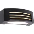 QAZQA Moderne utendørs vegglampe sort IP44 - Hurricane 1