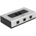 DeLOCK Switch RJ45 10/100/1000 2 port manual bidirectional