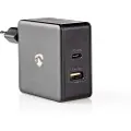 Nedis Wcpd45w100bk Usb-a-og Usb-c-vegglader