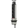 Brennenstuhl Tower Power Table Extension Socket - Flerkoplingslist - utgangskontakter: 3 - 2 m kabel - svart, aluminium