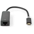 Nedis Gull Ccbw64952at02 Usb-nettverksadapter Usb 3.2 Gen 1 1 Gbps Usb-c M-rj45 Gullbelagt 0.2 M