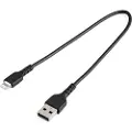 StarTech.com 30cm Durable USB A to Lightning Cable