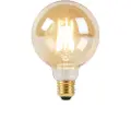 LUEDD E27 Dim to Warm LED-pære G95 gull 8W 806lm 2000-2700K