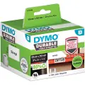 Dymo LabelWriter DURABLE - Polypropylen (PP) - permanet adhesiv - hvit - 59 x 102 mm 300 etikett(er) (1 rull(er) x 300) merkelapper