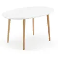 Kave Home Kave HomeOAKLAND bord 140(220)x90 cmHvitSpisebordFra Homeroom