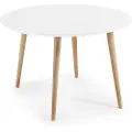 Kave Home Kave HomeOAKLAND bord 120(200)x120 cmHvitSpisebordFra Homeroom