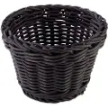Aps Brødkurv Ø13x10 cm Rund Kraftig flet PP Sort,stk