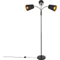 QAZQA Moderne gulvlampe sort 3-lys - Carmen